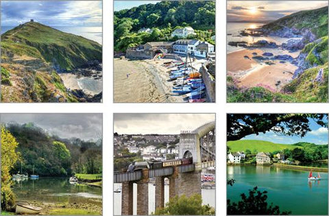 NC-KER504 - Cornwall (Pack 4) Pack de cartes de notes (3 paquets de 6 cartes)