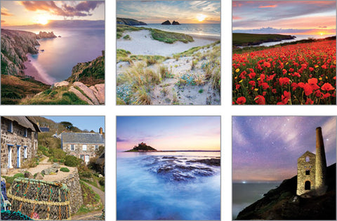 NC-KER506 - Cornwall Notecard Pack 6 (3 paquets de 6 Notelets)