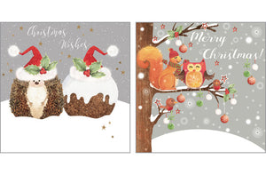 NC-XM546 - Woodland Christmas Card Pack  (3 Packs of 6 cards)