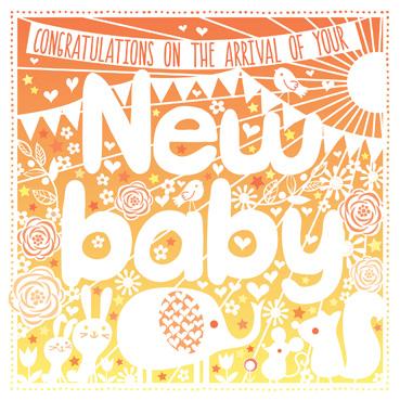 NGW101 - Carte de félicitations pour nouveau bébé