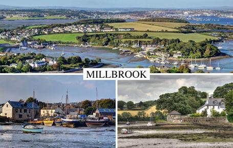 PCC699 - Three Views of Millbrook Cornwall Postcard