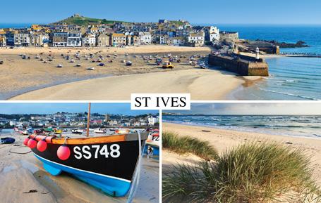 PCC707 - St Ives Beach and Boat Postcard
