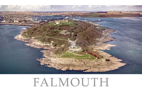 PCC737 - Aerial View of Falmouth Cornwall Postcard