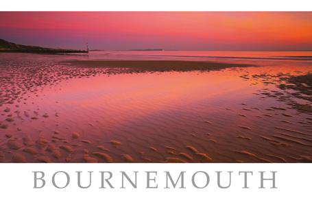 PDR542 - Carte postale au coucher du soleil de Bournemouth