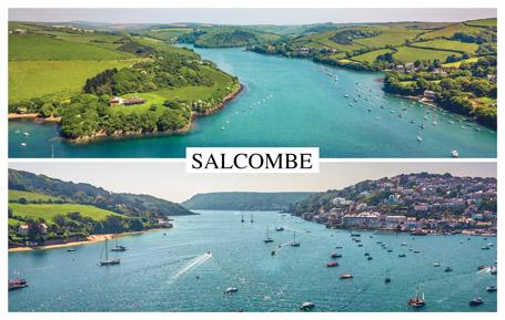 PDV622 - Two Views of Salcombe Postcard