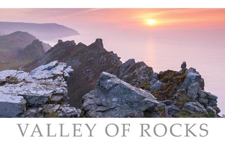 PDV636 - Valley of Rocks Exmoor Devon Postcard