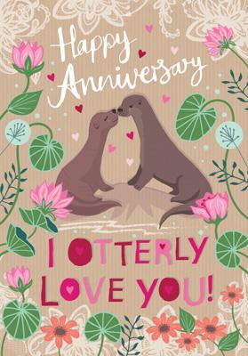 PL304 - I Otterly Love You Anniversary Card