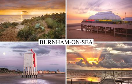 PST533 - 4 vues de Burnham-on-Sea Carte postale