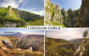 PST543 - 4 Views of Cheddar Gorge Postcard