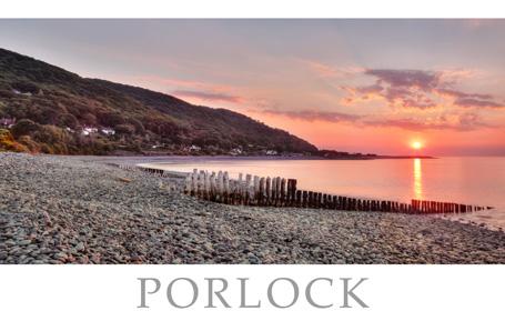 PST554 - Carte postale au coucher du soleil de Porlock