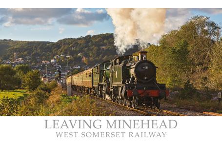 PST573 - Leaving Minehead West Somerset Railway Postcard