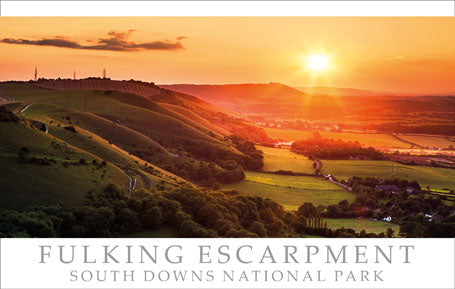 PSX516 - Fulking Escarpment, South Downs, Sussex Postcard