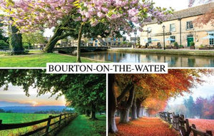 PWD537 - Three Views of Bourton-on-the-Water Postcard