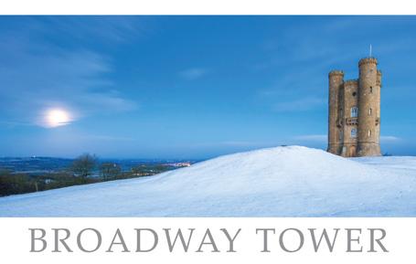 PWD561 - Broadway Tower in Snow Postcard