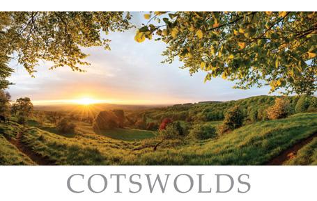 PWD569 - Carte postale du lever du soleil des Cotswolds