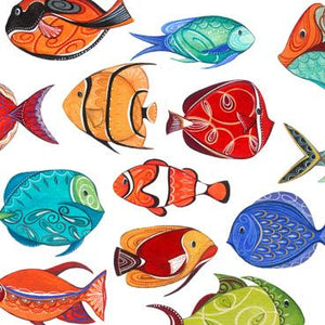 RT129 - Colourful Fish Greeting Card