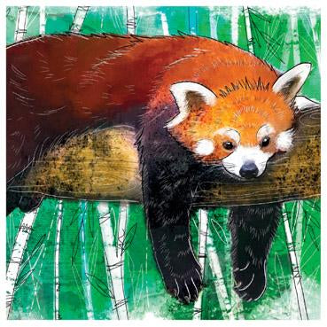 RT146 - Carte artistique Panda roux