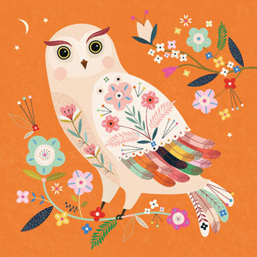 RWN103 - Arty Owl Greeting Card