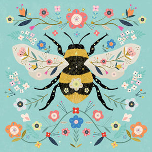 RWN109 - Carte d’art d’abeille florale