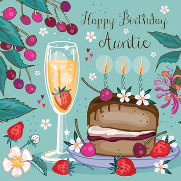 SAS109 - Happy Birthday Auntie Birthday Card