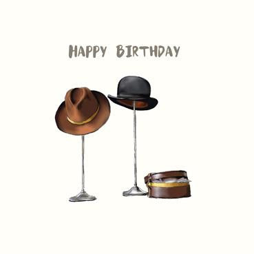 SP147 - Happy Birthday (Hats) Greeting Card