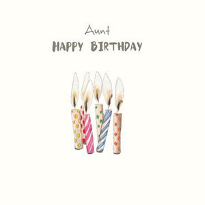 SP148 - Aunt Happy Birthday (Candles) Birthday Card