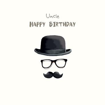 SP152 - Carte d'anniversaire Oncle Joyeux anniversaire (chapeau et lunettes)