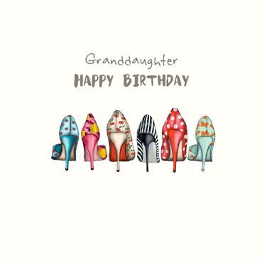 SP156 - Carte Joyeux anniversaire petite-fille (Chaussures)