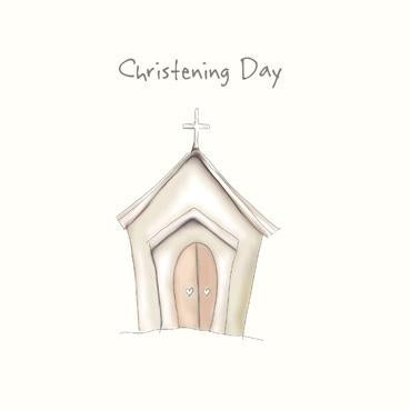 SPS806 - Christening Day Greeting Card with Adornments