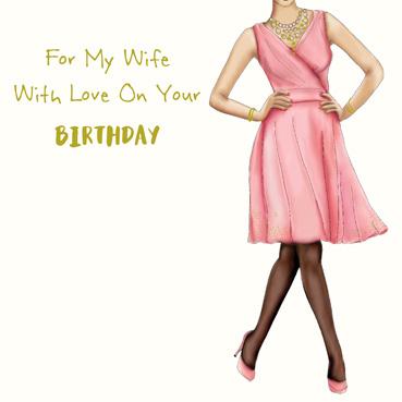 SPS809 - For My Wife Birthday Card (Foil with Adornment)