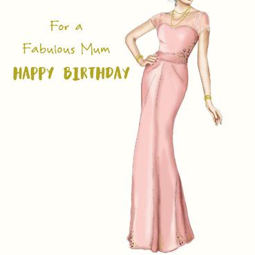 SPS811 - For a Fabulous Mum Birthday Card (With Adornments)