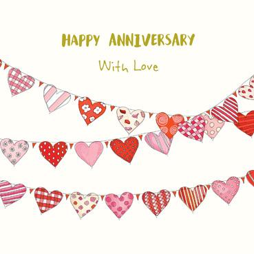SPS816 - Happy Anniversary With Love Card (With Adornments)