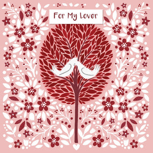 SSH115 - For My Lover Love Birds Greeting Card (6 Cards)