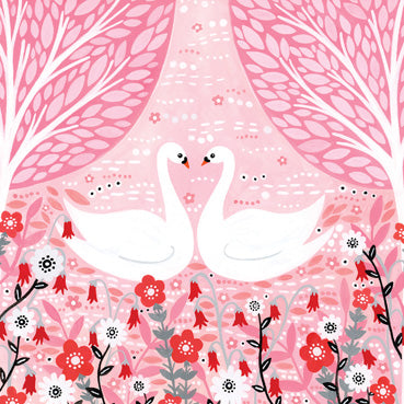 SSH119 - Two Swans Greeting Card (6 Cards)