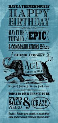 TA818 - Epic Elephant Birthday Card