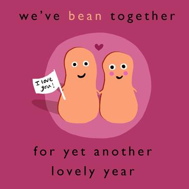 TBB101 - Carte d'anniversaire We've Bean Together