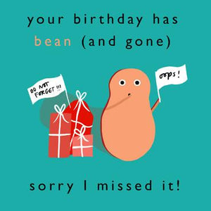 TBB102 - Bean and Gone Belated Birthday Card