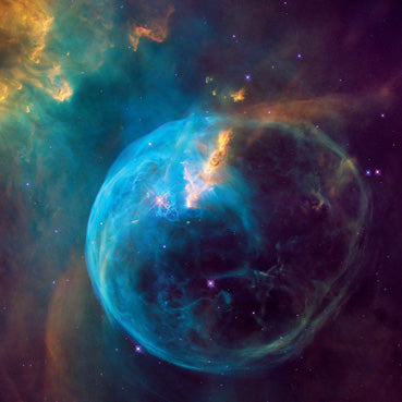 TFF106 - Carte de vœux photographique Bubble Nebula NASA (6 cartes)