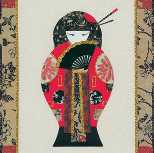 TOK106 - Geisha avec éventail Carte de vœux