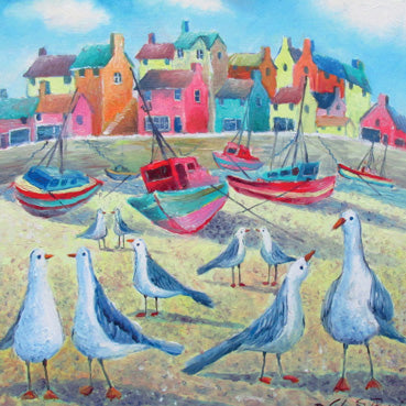 TR112 - Seagull Party Art Card (6 Cards)
