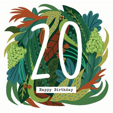 YBD101 - Carte de vœux 20e anniversaire