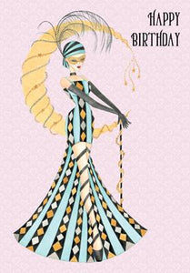 YJ10 - Celebrate in Style Large Birthday Card (Flittered)