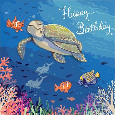 SAS124 - Happy Birthday (Turtle) Birthday Card